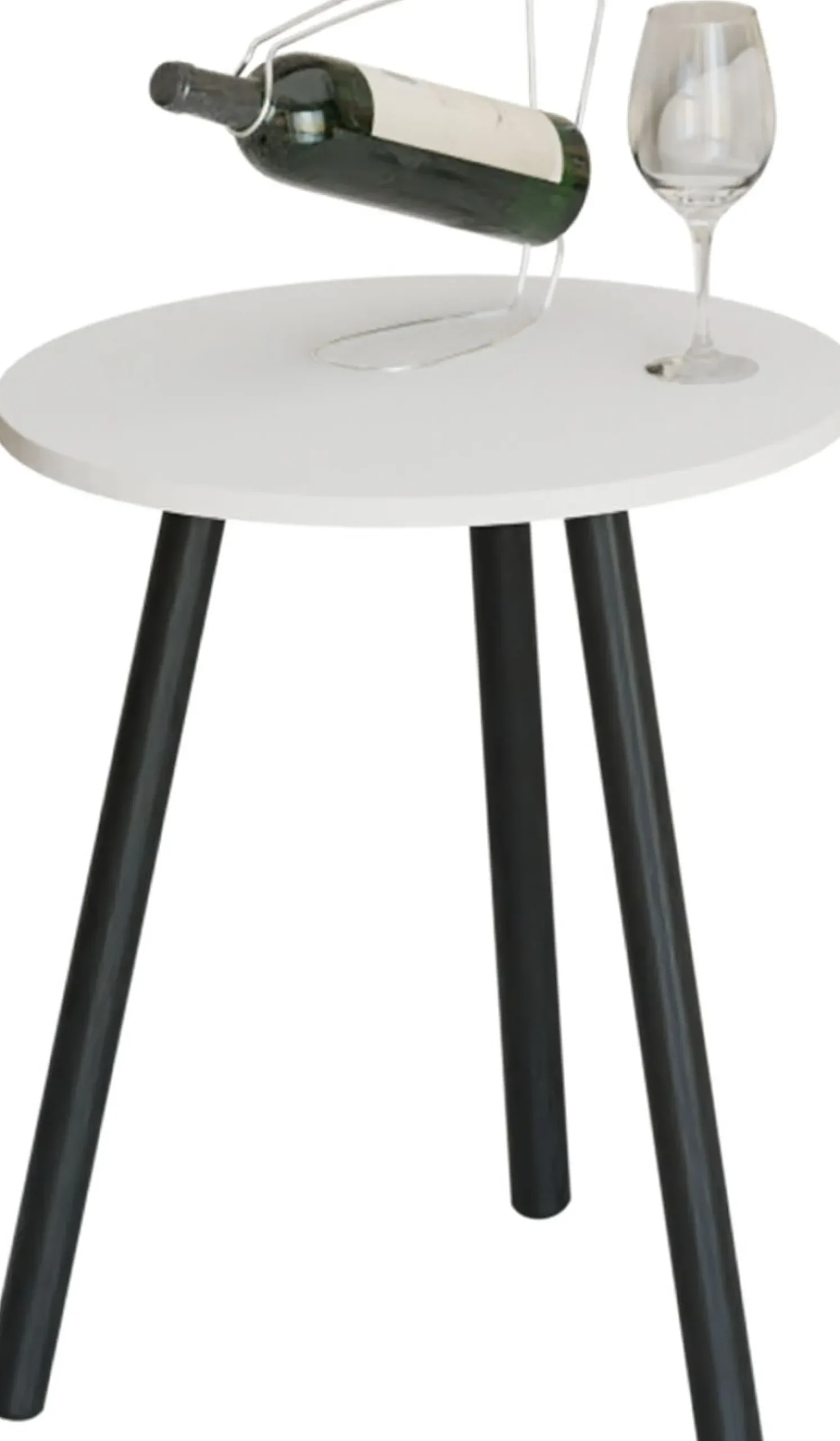 Kawowy Okrągły Stolik Ława Loft Industrial Salon 55 cm