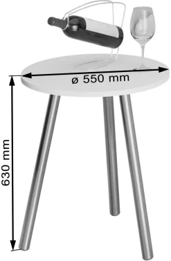 Kawowy Okrągły Stolik Ława Loft Industrial Salon 55 cm