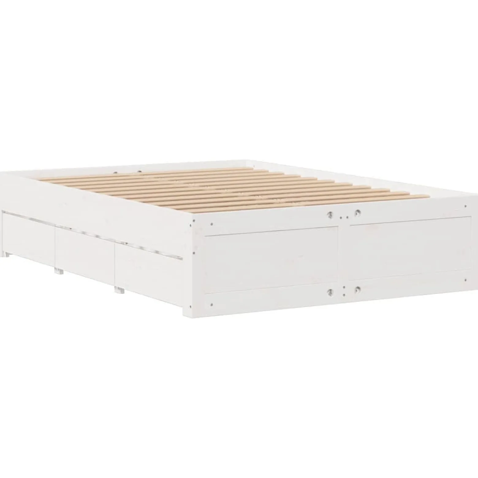 Łóżko Drewniane Rama Łóżka Sofa Biała Do Sypialni Pokoju 150x200 cm