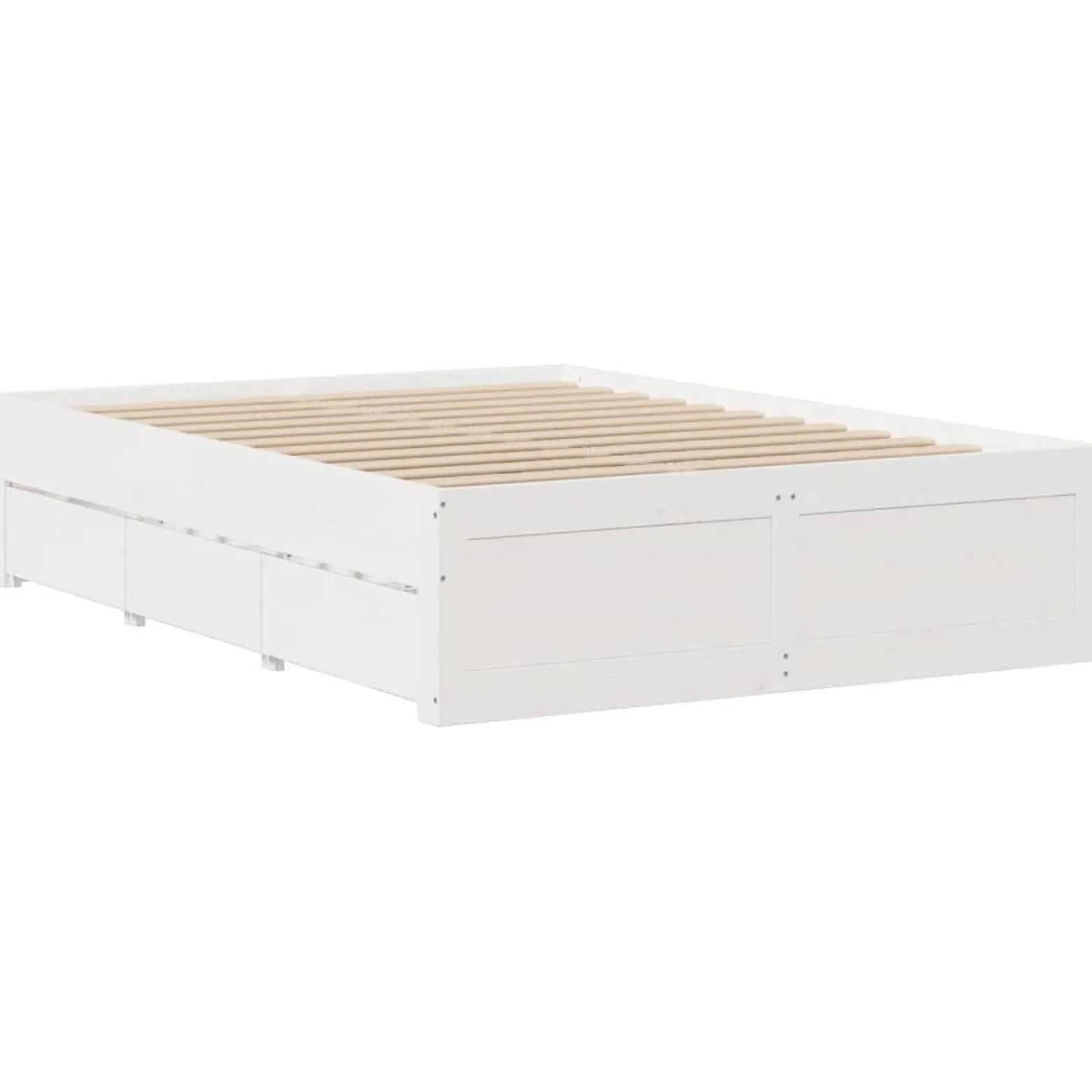 Łóżko Drewniane Rama Łóżka Sofa Biała Do Sypialni Pokoju 150x200 cm