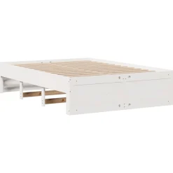 Łóżko Drewniane Rama Łóżka Sofa Biała Do Sypialni Pokoju 150x200 cm
