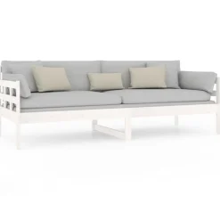 Łóżko dzienne białe lite drewno sosnowe 80x200 cm