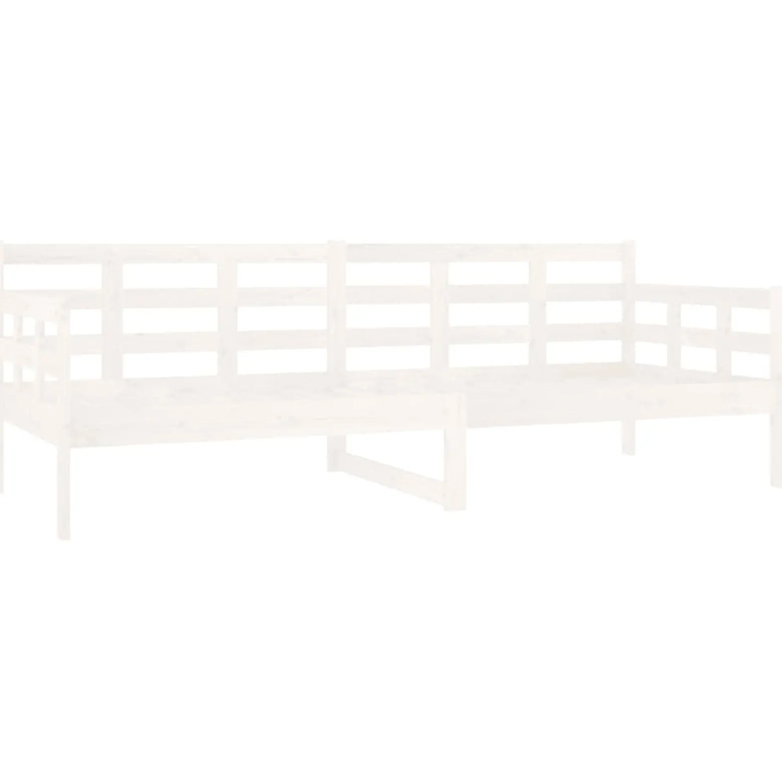 Łóżko dzienne białe lite drewno sosnowe 80x200 cm