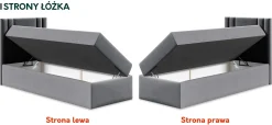 Łóżko kontynentalne Carmen Mini 90x200, Strona: Prawa