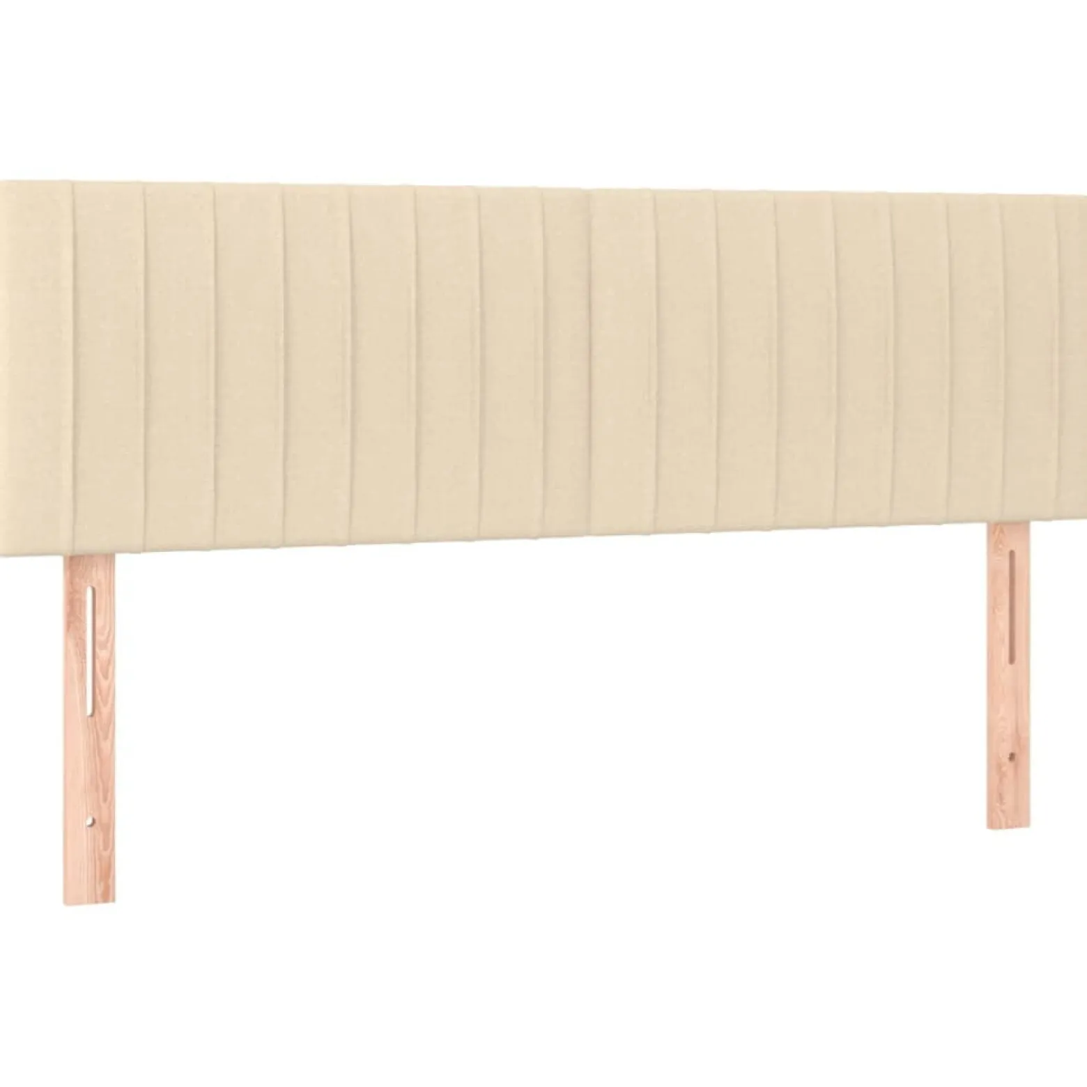Łóżko Kontynentalne z Materacem Kremowe Do Sypialni Pokoju 140x190 cm