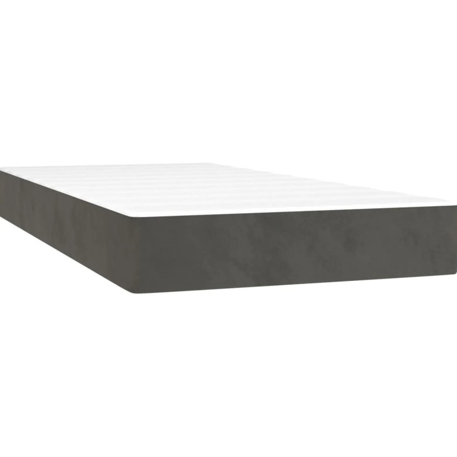 Łóżko kontynentalne z materacem LED szary aksamit 90x190 cm