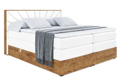 Łóżko kontynentalne z pojemnikiem i materacem H3|H4 LOLLI6 KING 120x200 cm