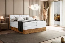 Łóżko kontynentalne z pojemnikiem i materacem H3|H4 LOLLI6 KING 120x200 cm