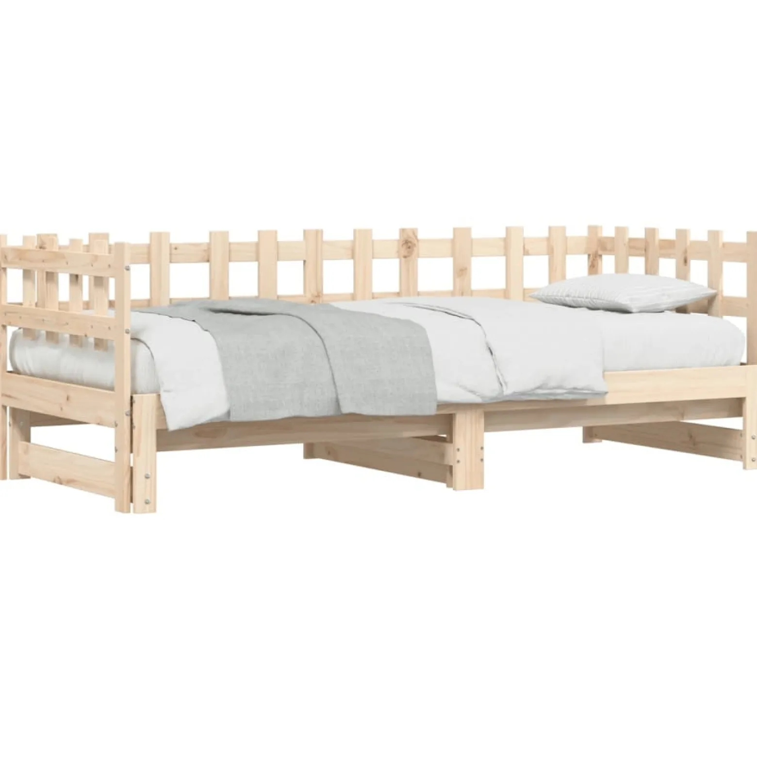 Łóżko rozsuwane 2x(80x200) cm lite drewno sosnowe