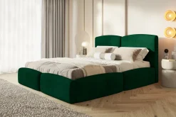 Łóżko tapicerowane INES Slim 90x200 ze stelażem drewnianym