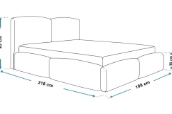 Łóżko tapicerowane INES Slim 90x200 ze stelażem drewnianym