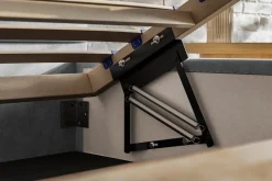 Łóżko tapicerowane INES Slim 90x200 ze stelażem drewnianym