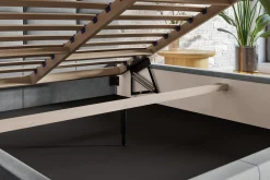 Łóżko tapicerowane INES Slim 90x200 ze stelażem drewnianym