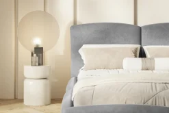 Łóżko tapicerowane INES Slim 90x200 ze stelażem drewnianym