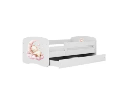 Łóżko Babydreams białe Sen z szufladą materac piankowy 180x80