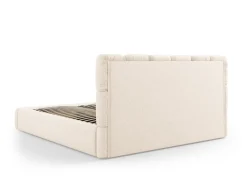 Łóżko BELLIS Schowek Zagłówek 200x200cm Szenil Beż jasny