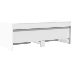 Łóżko Białe z Szufladami Rama Łóżka Ze Stelażem Pokój Sypialnia 75x190 cm