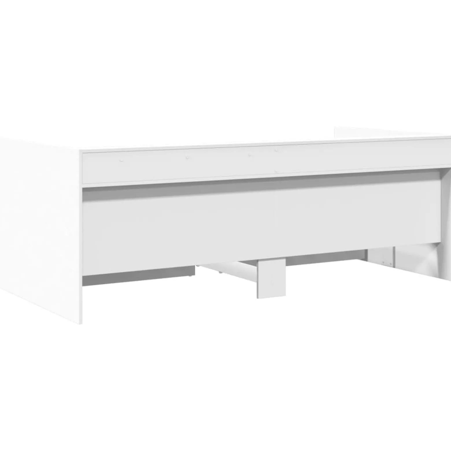 Łóżko Białe z Szufladami Rama Łóżka Ze Stelażem Pokój Sypialnia 75x190 cm