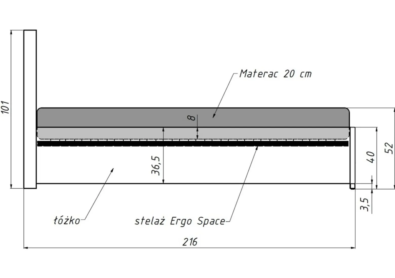 łóżko 120 Cosala II
