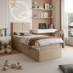 Łóżko CROSS MINI 70x200 Royal Velvet 170 z topperem