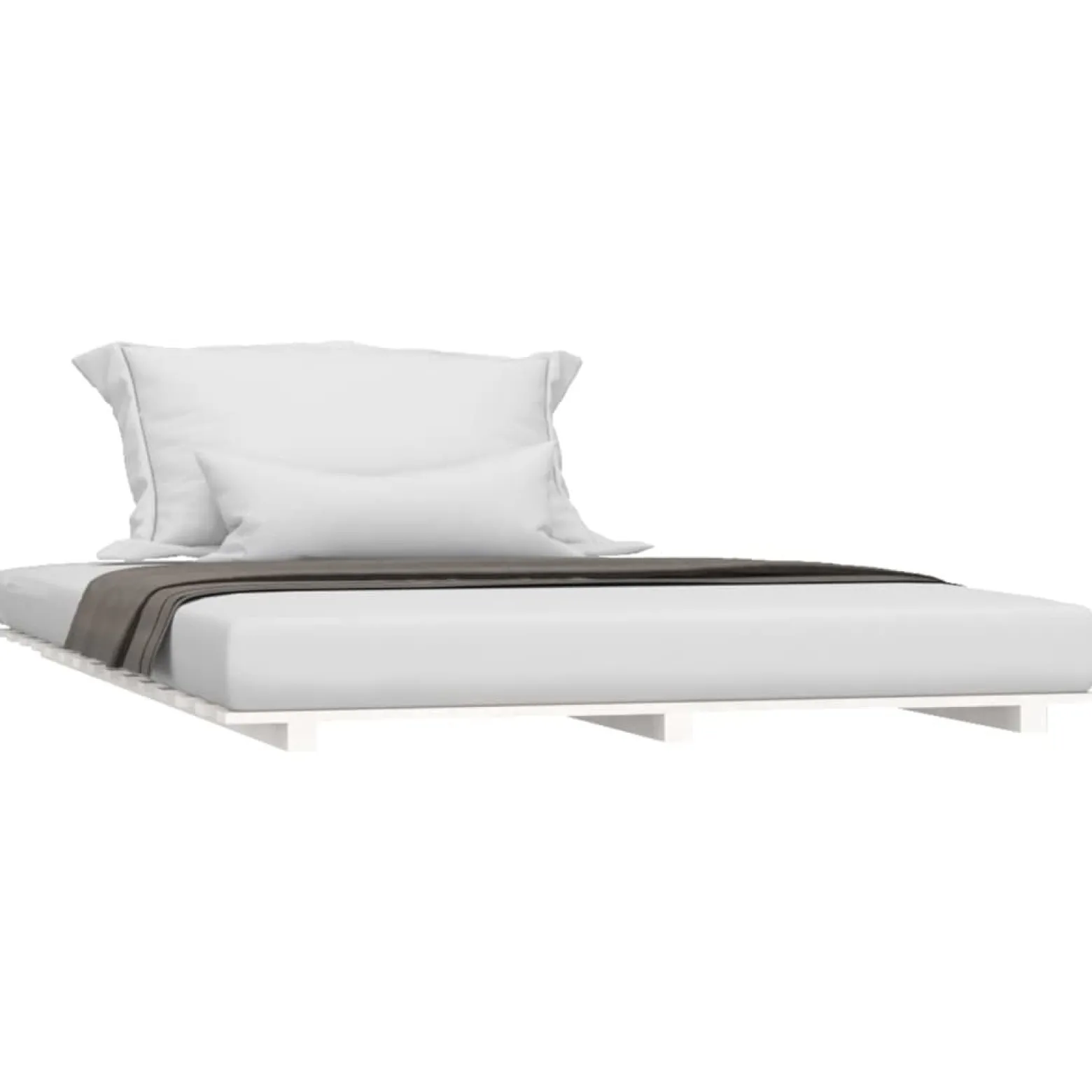 Łóżko Drewniane Rama Łóżka Sofa Biała Do Sypialni Pokoju 135x190 cm