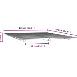 Łóżko Drewniane Rama Łóżka Sofa Biała Do Sypialni Pokoju 135x190 cm