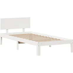 Łóżko Drewniane Rama Łóżka Sofa Biała Do Sypialni Pokoju 90x200 cm