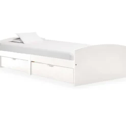 Łóżko Drewniane Rama Łóżka Sofa Biała Do Sypialni Pokoju 90 x 200 cm