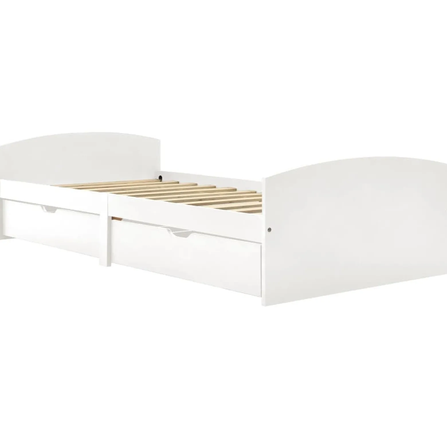 Łóżko Drewniane Rama Łóżka Sofa Biała Do Sypialni Pokoju 90 x 200 cm
