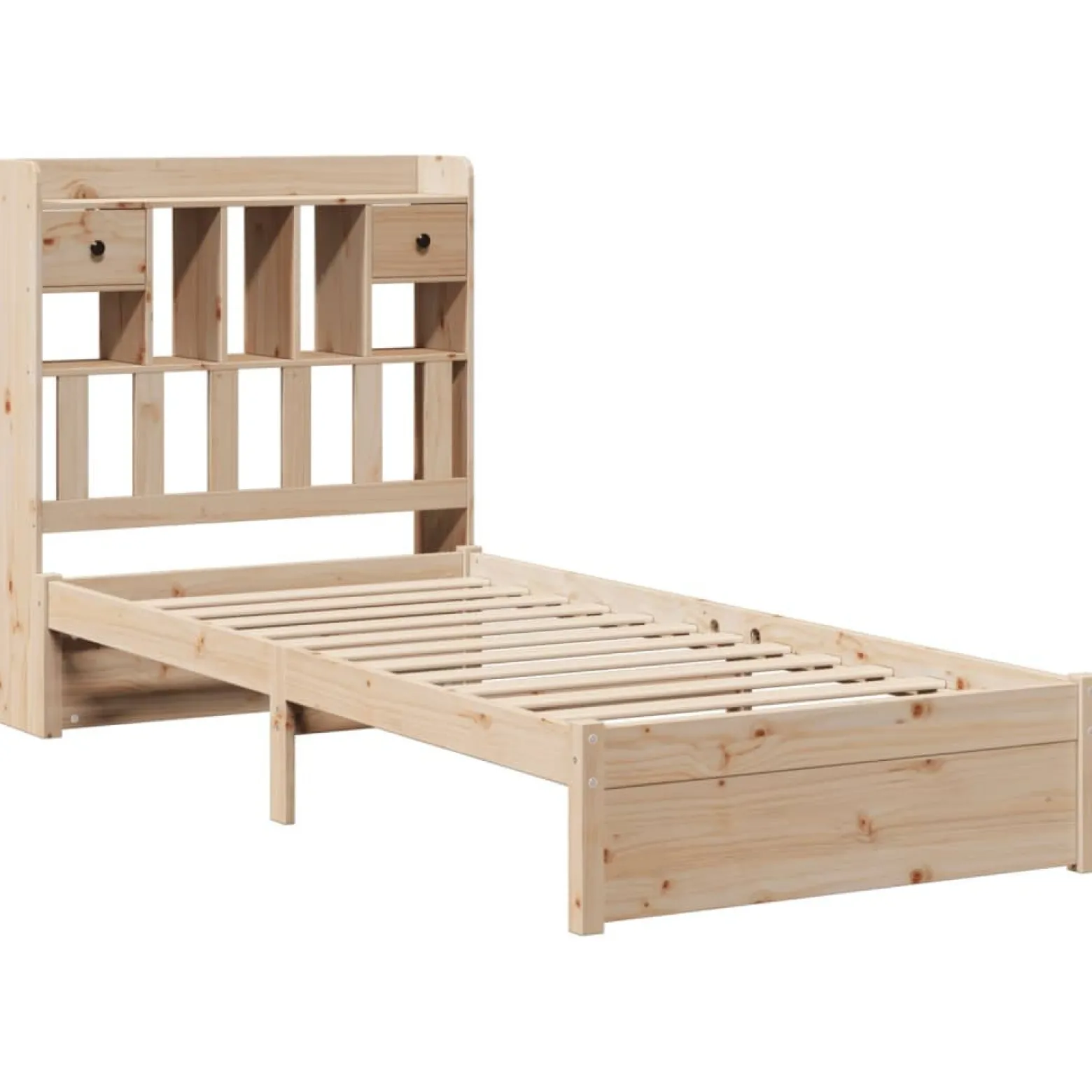 Łóżko Drewniane Rama Łóżka Sofa Brązowe Do Sypialni Pokoju 75x190 cm