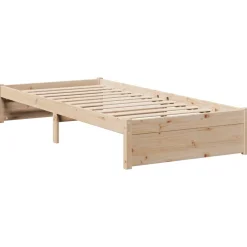 Łóżko Drewniane Rama Łóżka Sofa Brązowe Do Sypialni Pokoju 75x190 cm