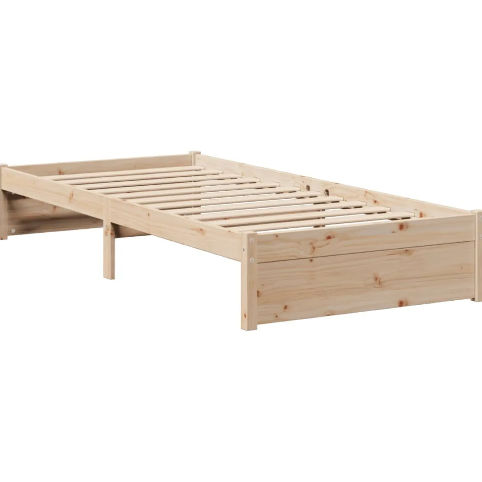 Łóżko Drewniane Rama Łóżka Sofa Brązowe Do Sypialni Pokoju 75x190 cm