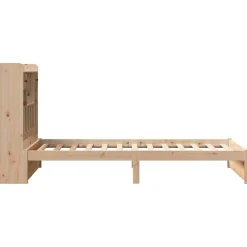 Łóżko Drewniane Rama Łóżka Sofa Brązowe Do Sypialni Pokoju 75x190 cm