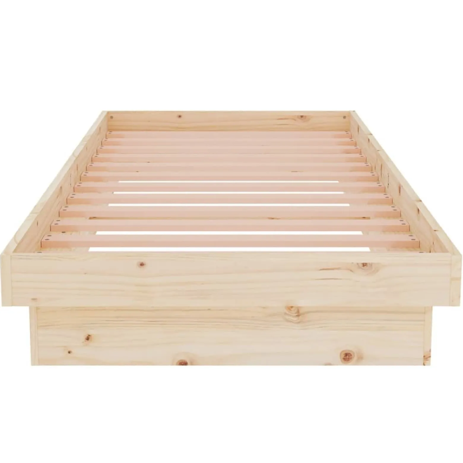 Łóżko Drewniane Rama Łóżka Sofa Brązowe Do Sypialni Pokoju 75x190 cm