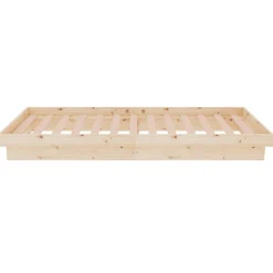 Łóżko Drewniane Rama Łóżka Sofa Brązowe Do Sypialni Pokoju 75x190 cm