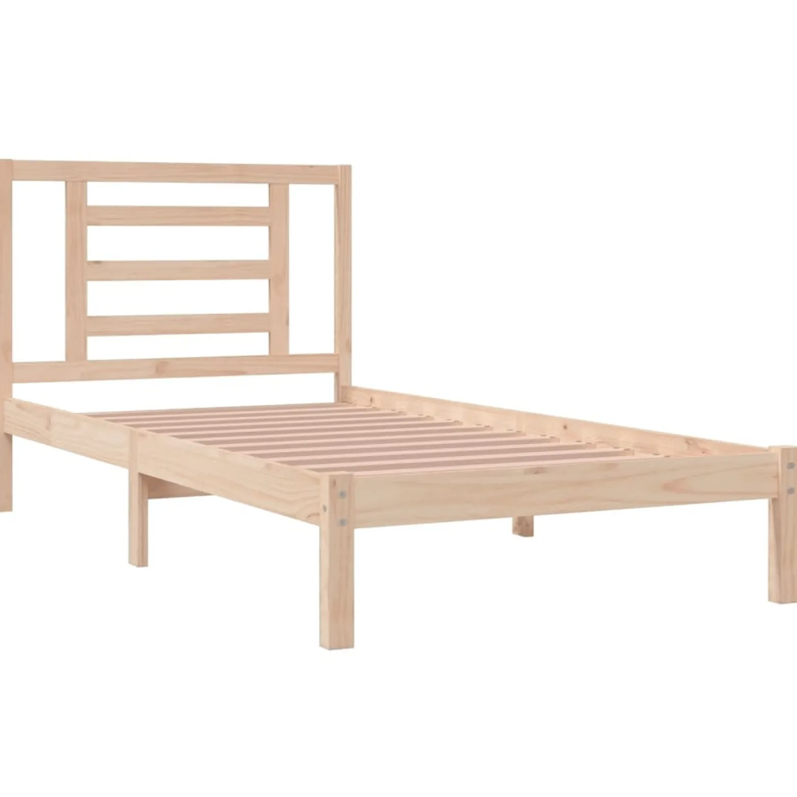 Łóżko Drewniane Rama Łóżka Sofa Brązowe Do Sypialni Pokoju 90x190 cm