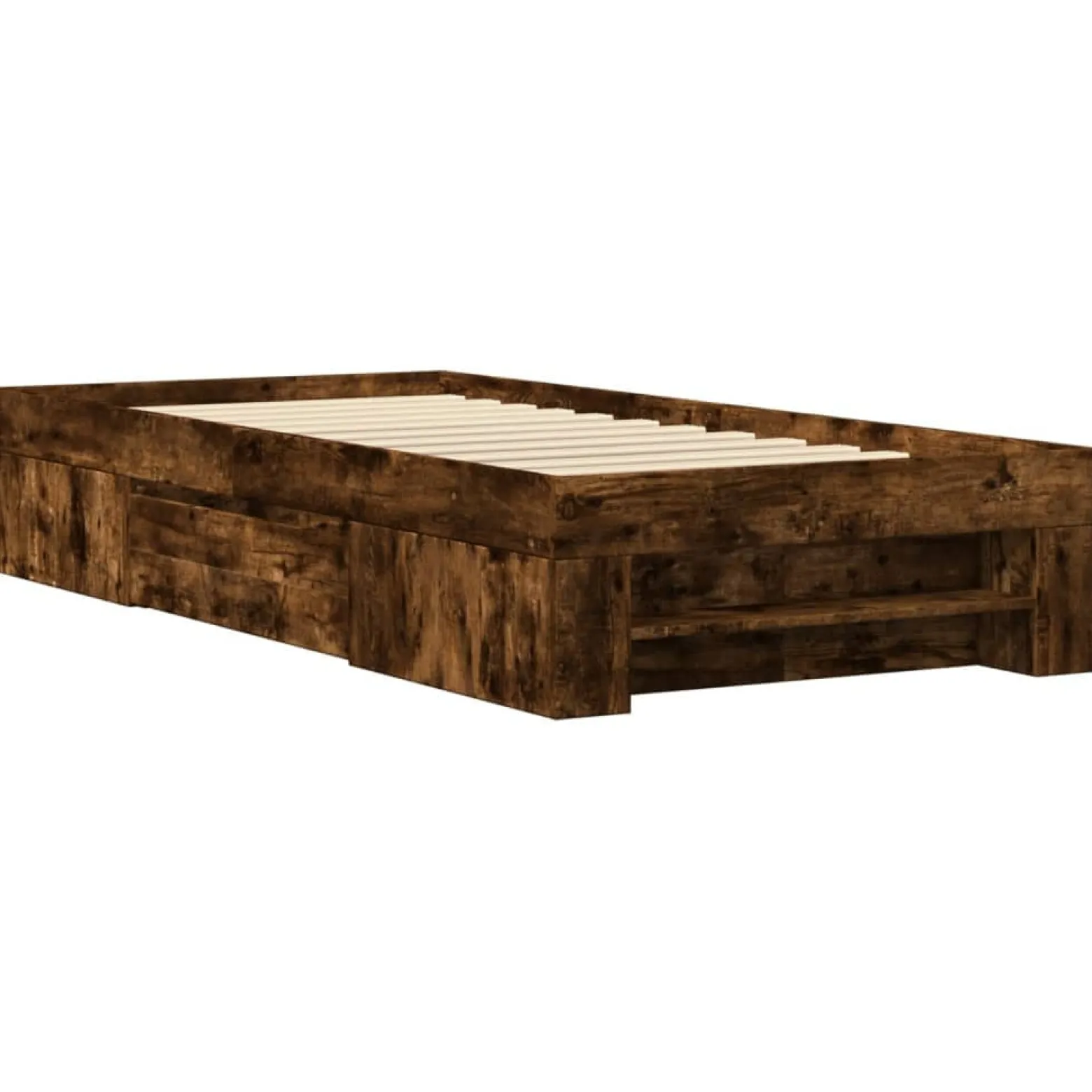 Łóżko Drewniane Rama Łóżka Sofa Brązowe Do Sypialni Pokoju 90x200 cm