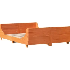 Łóżko Drewniane Rama Łóżka Sofa Brązowe Do Sypialni Pokoju 120x200 cm