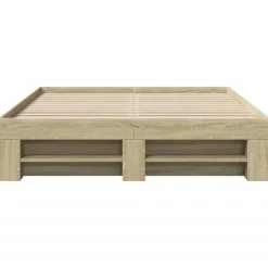 Łóżko Drewniane Rama Łóżka Sofa Brązowe Do Sypialni Pokoju 140x190 cm