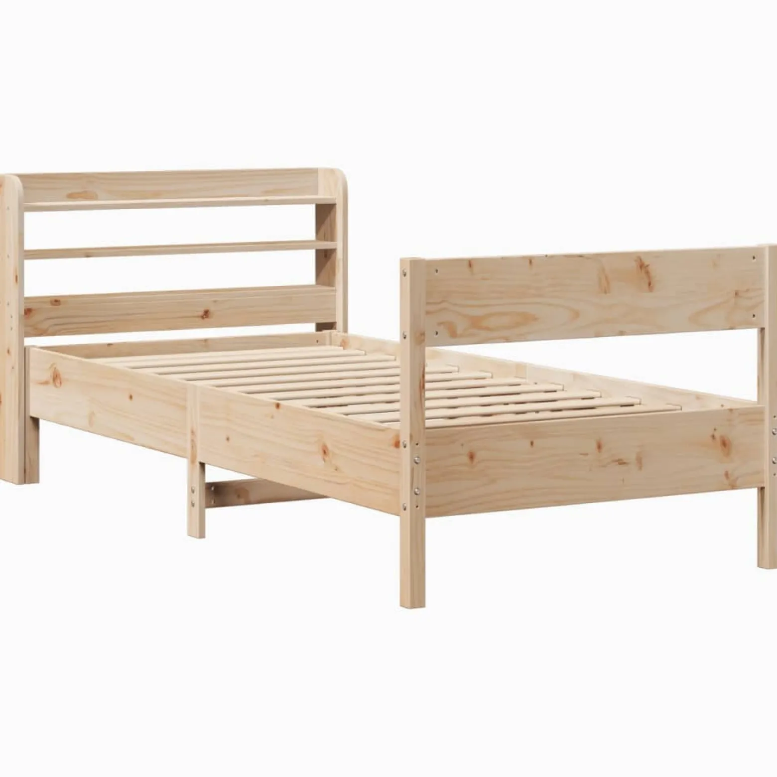 Łóżko Drewniane Rama Łóżka Sofa Brązowe Do Sypialni Pokoju 75x190 cm