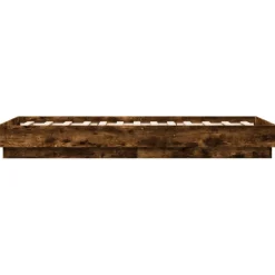 Łóżko Drewniane Rama Łóżka Sofa Brązowe Do Sypialni Pokoju LED 75x190 cm