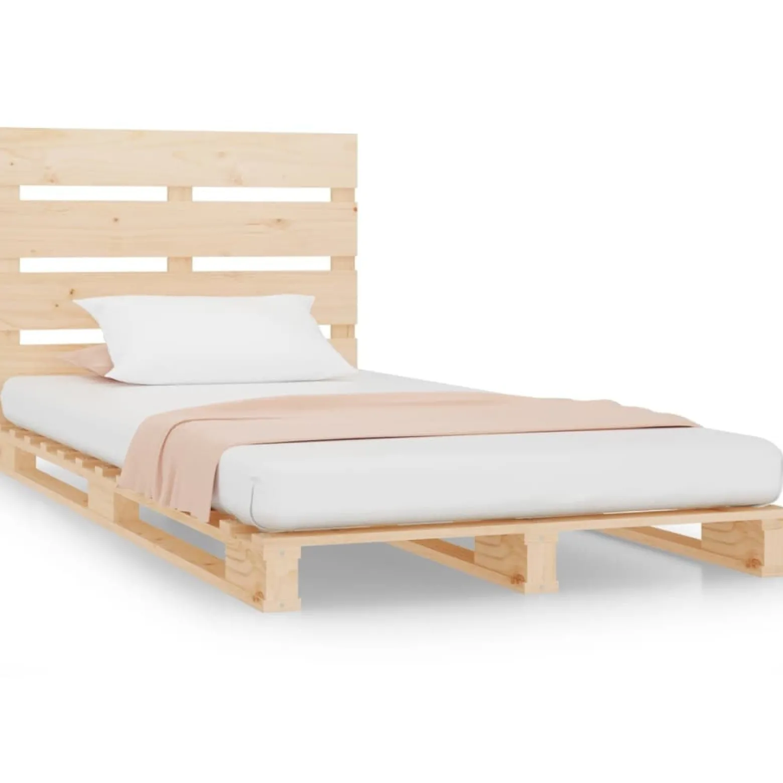 Łóżko Drewniane Rama Łóżka Sofa Brązowe Do Sypialni Pokoju 90x200 cm