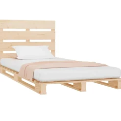 Łóżko Drewniane Rama Łóżka Sofa Brązowe Do Sypialni Pokoju 90x200 cm