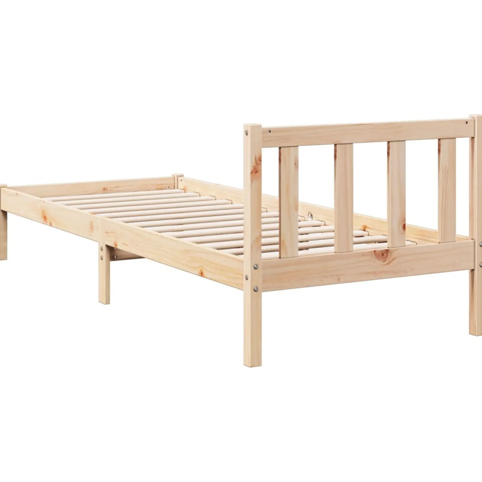 Łóżko Drewniane Rama Łóżka Sofa Brązowe Do Sypialni Pokoju 80x220 cm