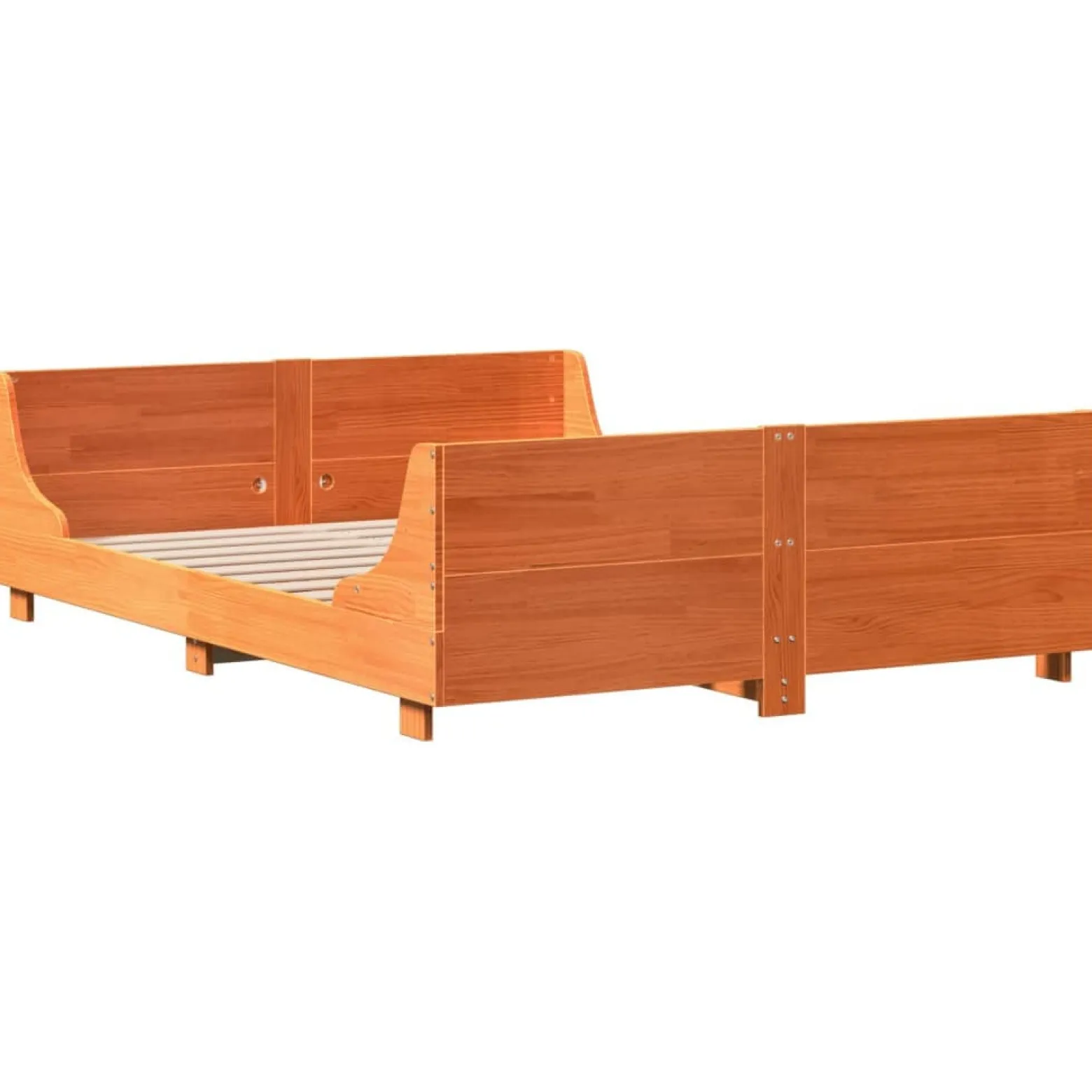 Łóżko Drewniane Rama Łóżka Sofa Brązowe Do Sypialni Pokoju 160x200 cm