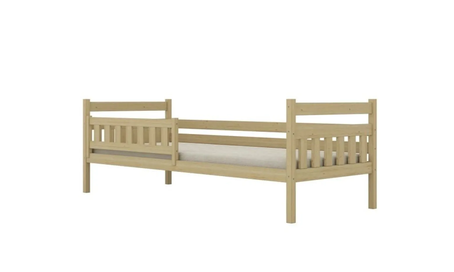 Łóżko dziecięce LULEK 160x80cm sosna drewniane bez szuflady/bez materaca