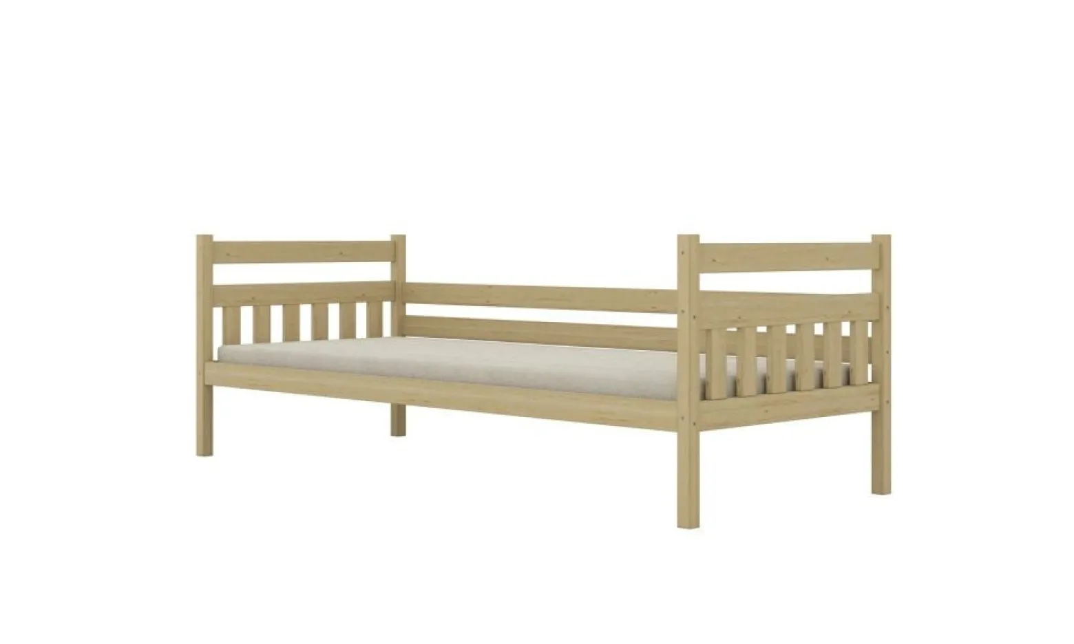 Łóżko dziecięce LULEK 160x80cm sosna drewniane bez szuflady/bez materaca
