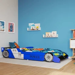 Łóżko dziecięce Niebieski MDF vidaXL
