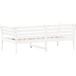 Łóżko dzienne bez materaca białe 90x190 cm drewno sosnowe