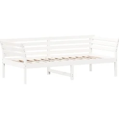 Łóżko dzienne bez materaca białe 80x200 cm drewno sosnowe